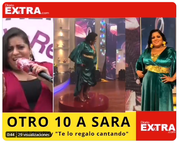 Sara Carranza se luce En Ecuavisa