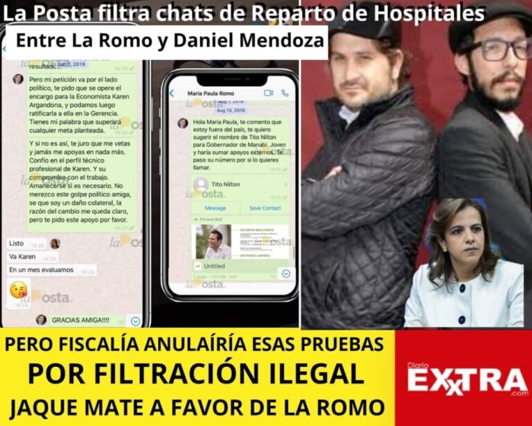 Chats Maria Paula Romo Daniel Mendoza La Posta reparto pruebas anulan