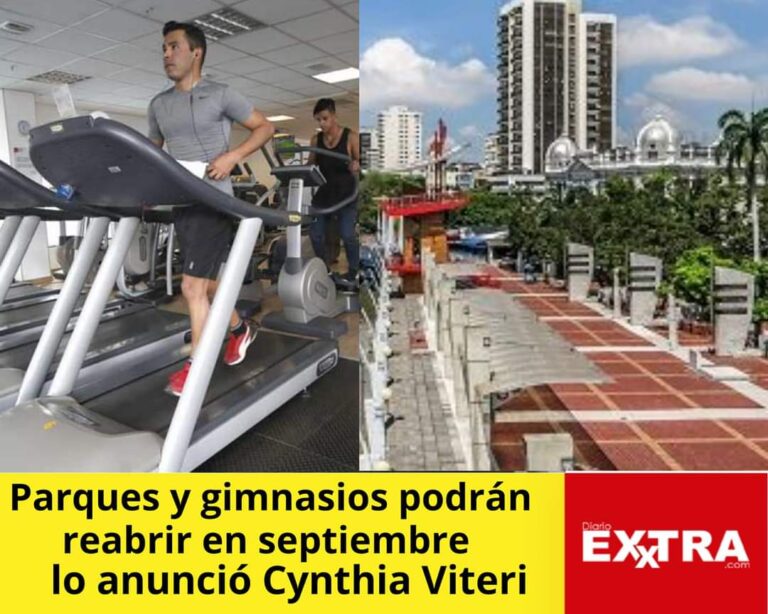 Gimnasios y parques pueden abrir Cynthia Viteri Guayaquil