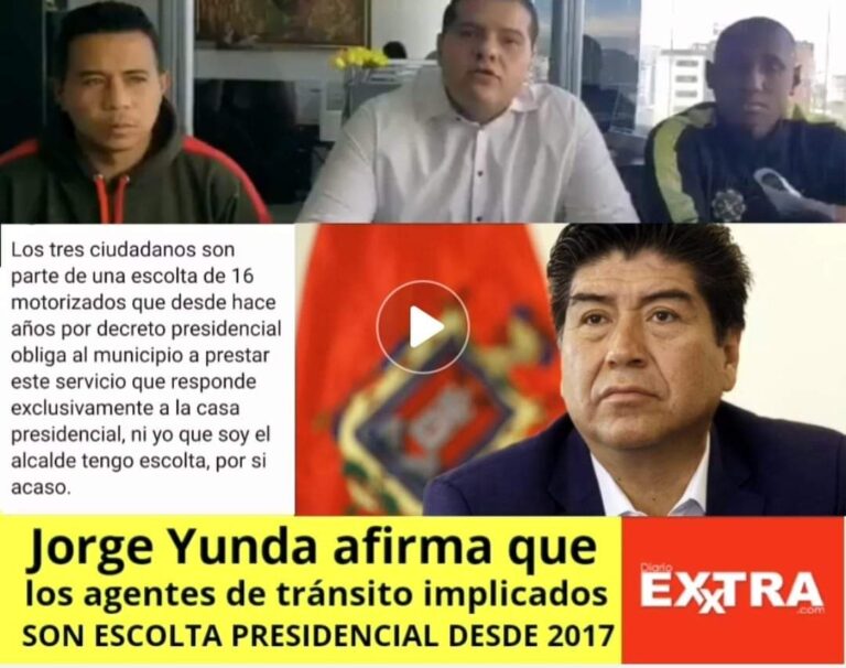 Jorge Yunda Carnet falsos DEA escolta presidencial agentes de Tránsito