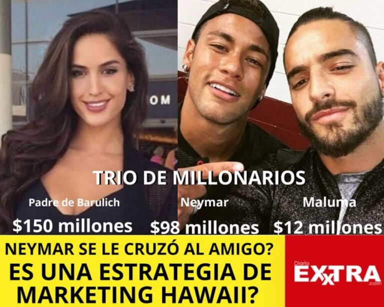 Maluma Neymar Natalia Barulich trio video