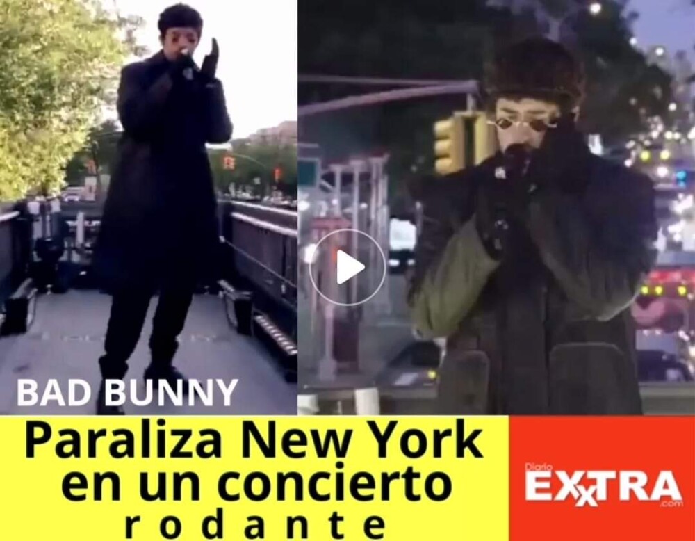 Bad Bunny concierto en New York en camión