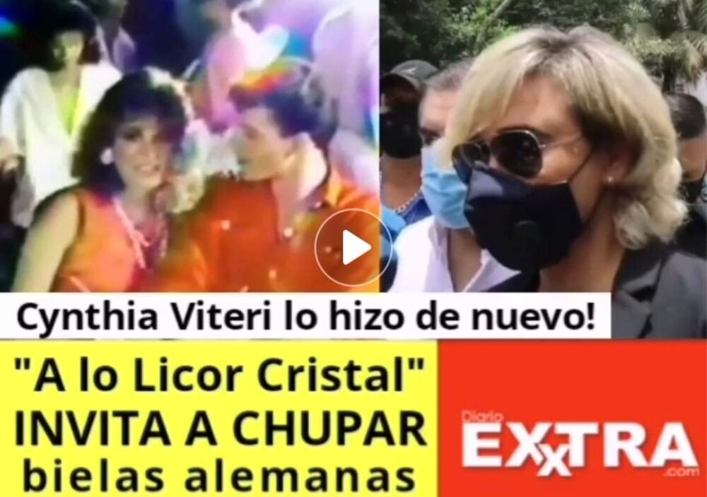 Cynthia Viteri Licor cristal chupa borracha memes guayarte bares